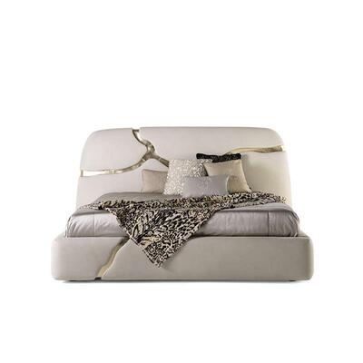 意式轻奢设计RobertoCavalli双人床简约现代别墅家用主卧裂纹床