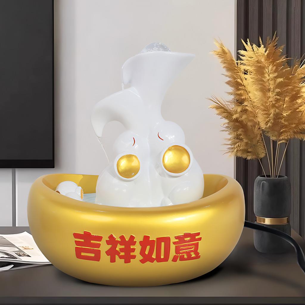 流水摆件自动循环水创意家居客厅生财办公室前台桌面装饰工艺品