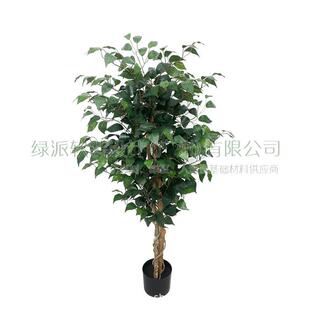 仿真植物琴摆榕树GZT室内盆栽客居家办叶公室厅盆景装饰真绿植落