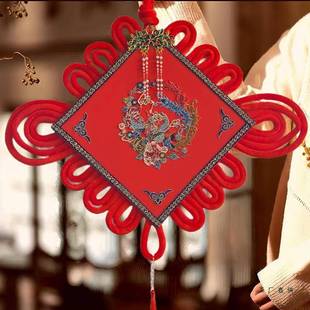 创意中挂国F98685HJ结挂件客厅绣平安节入户门挂饰玄口关装饰品小