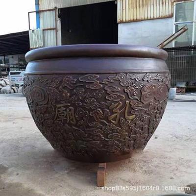 各种铸铜铜狮子AIC大缸仿古青缸寺院铁铝养鱼缸庭院别墅雕塑摆铸