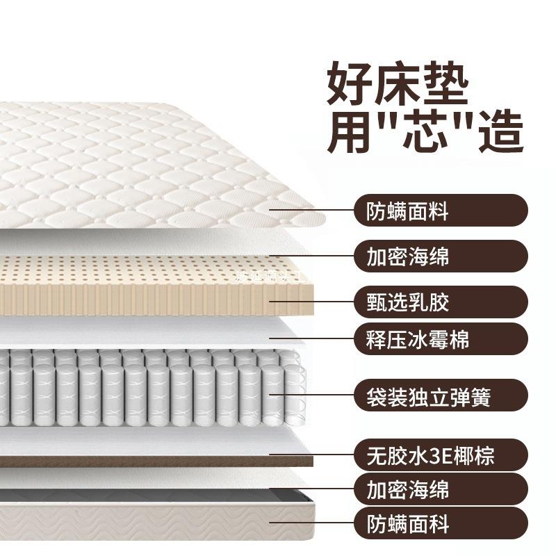 735席梦思经弹簧床垫棕20cm厚家用济型椰垫软硬两用18m酒店胶乳软