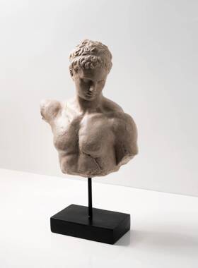 欧MGI式物法式复古树脂人雕塑摆饰件家居饰品客厅玄关列装品摆陈