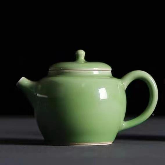 陶瓷手绘茶壶小单壶色釉士泡茶壶茶茶66263手工室小壶家用女高端