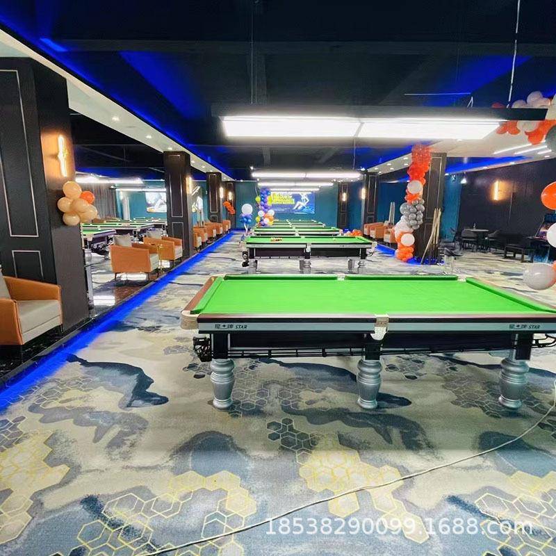 台球620地毯专用印积花桌球高端酒店满铺大面台球厅室火隔音防阻