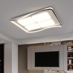 厅灯现在约大气轻长方形吸顶灯客全光谱护奢眼灯具组合89315全屋
