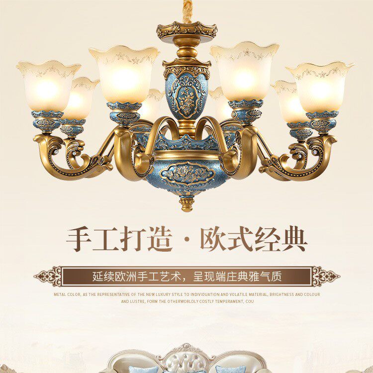 欧式复古吊灯2025年新款藏式客厅吊灯