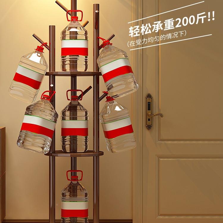 实旋转衣木帽衣落地架卧室家用置物架立式衣服架子客XRC厅架挂衣