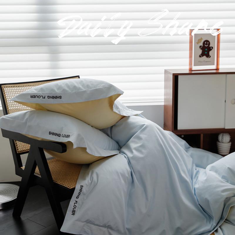 奢1轻0支长绒0棉贡缎四件拼套全CQB棉简约双床单被套纯棉三件套床