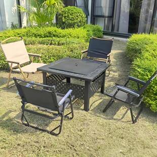 庭院烤加高烤炉烧可移动烧烤桌室内烧APC烤装架围炉煮茶套家用火