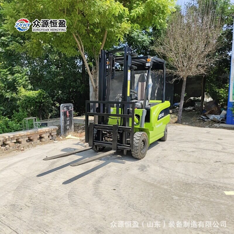 四轮座驾式电动叉车 众源3吨电动升高装卸车电动堆高车越野叉车