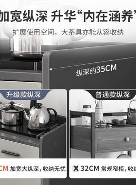 茶柜子储物柜吧餐边柜水现墙代简约轻奢CQE酒柜靠客厅置物柜家用