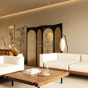 关中式屏7-14风新折叠可移动客厅玄茶室卧室竹床头折屏子月亮