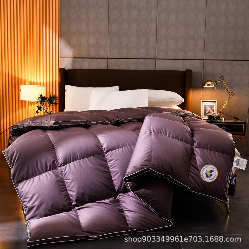 曼摩尔极地口尊贵雁鸭羽绒9进5绒被子加厚保暖秋冬被芯双175人床1
