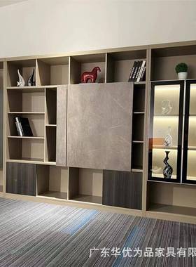 厂家直轻奢办柜储柜物柜老板46020办公公室文件柜书档案柜灯带销