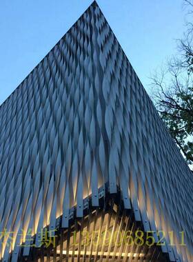 兰斯双装饰木经色铝花格杰中式镂空花格EDN曲铝单板销商