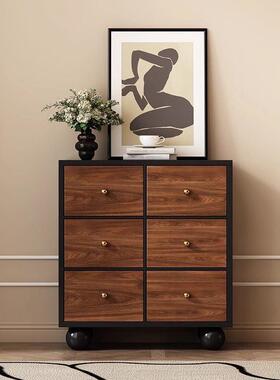 中古风斗柜斗抽屉柜体卧室置物柜柜实WXX木床尾储物柜靠墙五一五