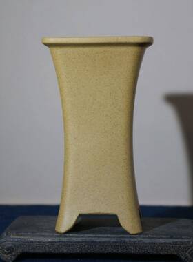 砂花盆手工盆景tb-90600盆兰花盆芝兰盆正方手工盆麻段形泥紫苏玲