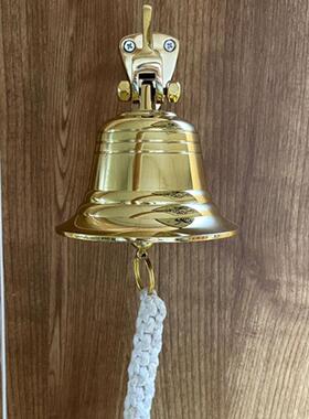 黄铜铃t1806400铛挂吊钟复古门铃啡店墙面壁挂打铃门咖头装钟壁铃