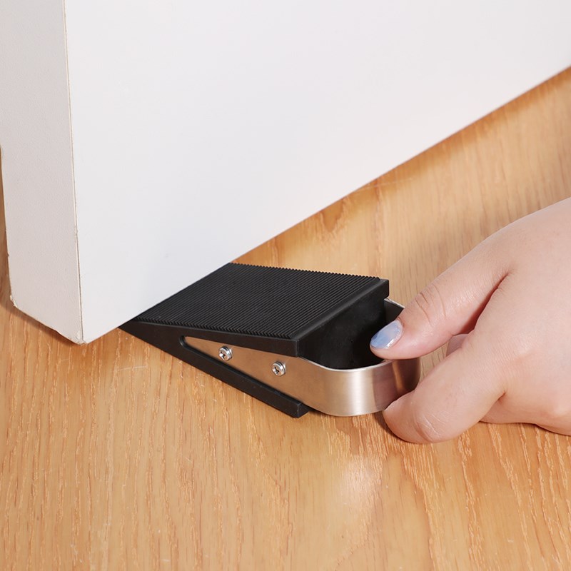 日式高档门塞不锈钢包边橡胶防风门阻升级版豪华门挡门塞子.5004