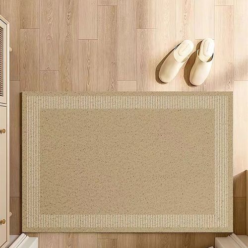 侘寂风入户丝圈地垫奶油风玄关除尘门垫防滑刮泥蹭土脚垫随意裁剪