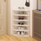 入门三角鞋 架子 架室内门后多层靠墙转角实木收纳架角落窄小儿童鞋