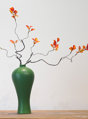 陶瓷梅瓶摆件水培插花新中式禅意家居客厅民宿茶桌玄关酒柜装饰品