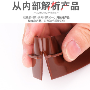 门缝门底密封条防风条房门隔音条门窗挡风防尘自粘型玻璃门封贴条