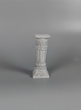 清水混凝土摆件 并蒂莲罗马柱 造景桌面装饰烛台