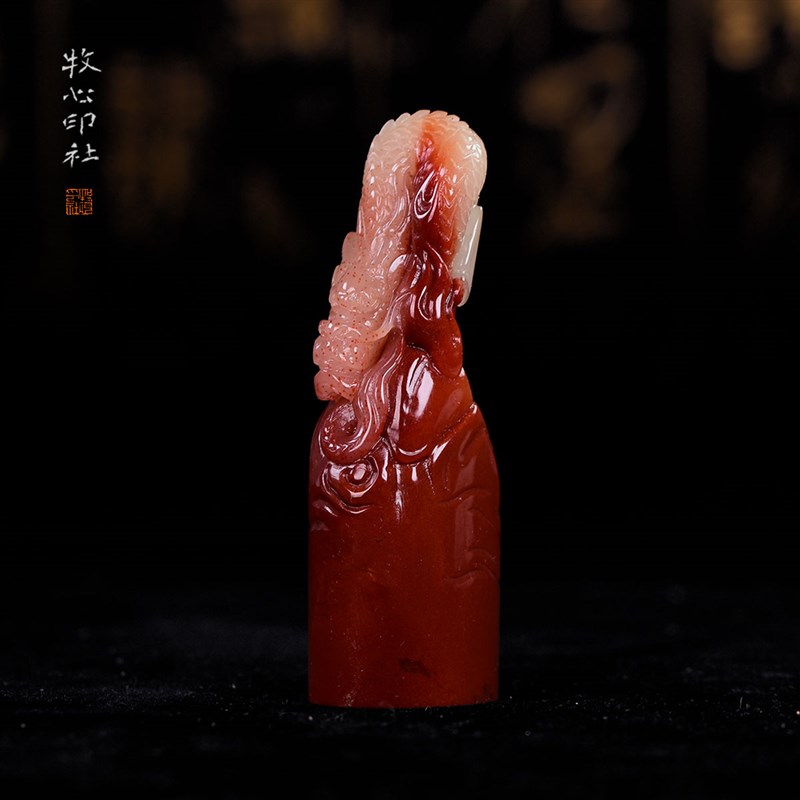 寿山石椭圆兽钮 印章石料芙蓉石姓名篆刻章料闲章老挝石1.1-4.0cm