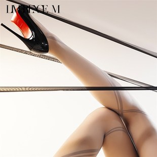 涞觅黑绷带丝袜女薄款缠绕设计视觉显瘦提臀美腿丝滑连裤袜