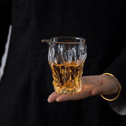 树桩公道杯高硼硅耐热玻璃加厚锤纹分茶器大容量家用茶海茶道