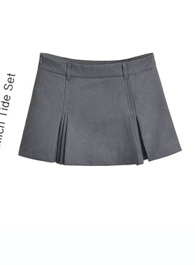 BM MICN学院风百褶裙裤防走光短裙半身裙高腰春夏小个子a字半裙女