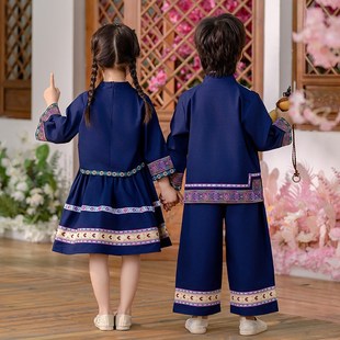 三月三民族服装儿童男广西壮族侗族苗族彝族少数民族表演女童汉服