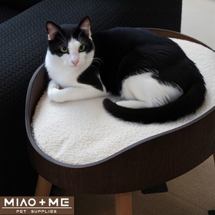我与招财MIAO&ME 通用防潮高脚宠物床木质猫床猫咪窝 实木猫窝四季
