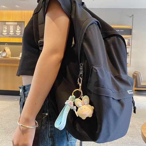 2024年新款麻吉兔兔车钥匙扣女精致书包挂件公仔可爱钥匙链小饰品