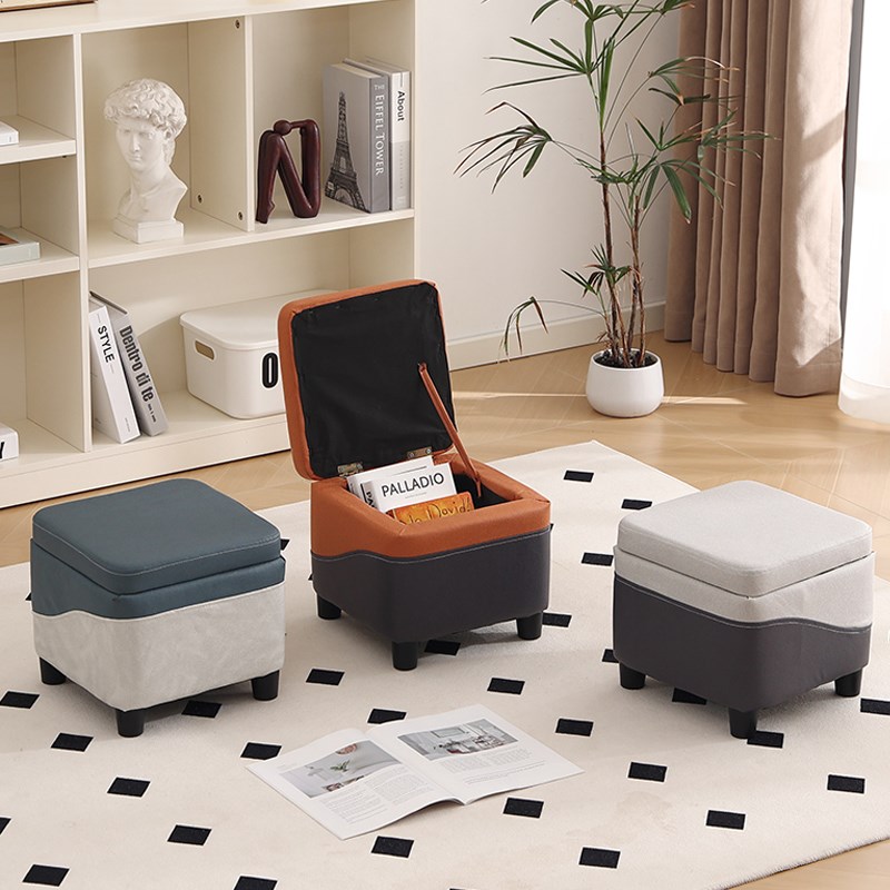 小凳子家用门口换鞋凳沙发脚踏凳坐凳收纳翻盖储物凳方凳客厅矮凳