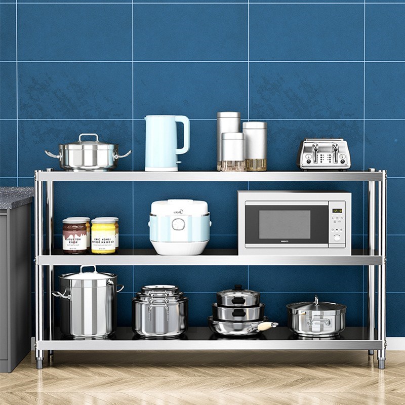 厨房置物架一1米1.2m1米5不锈钢收纳120微波炉架30公分宽40厘米60