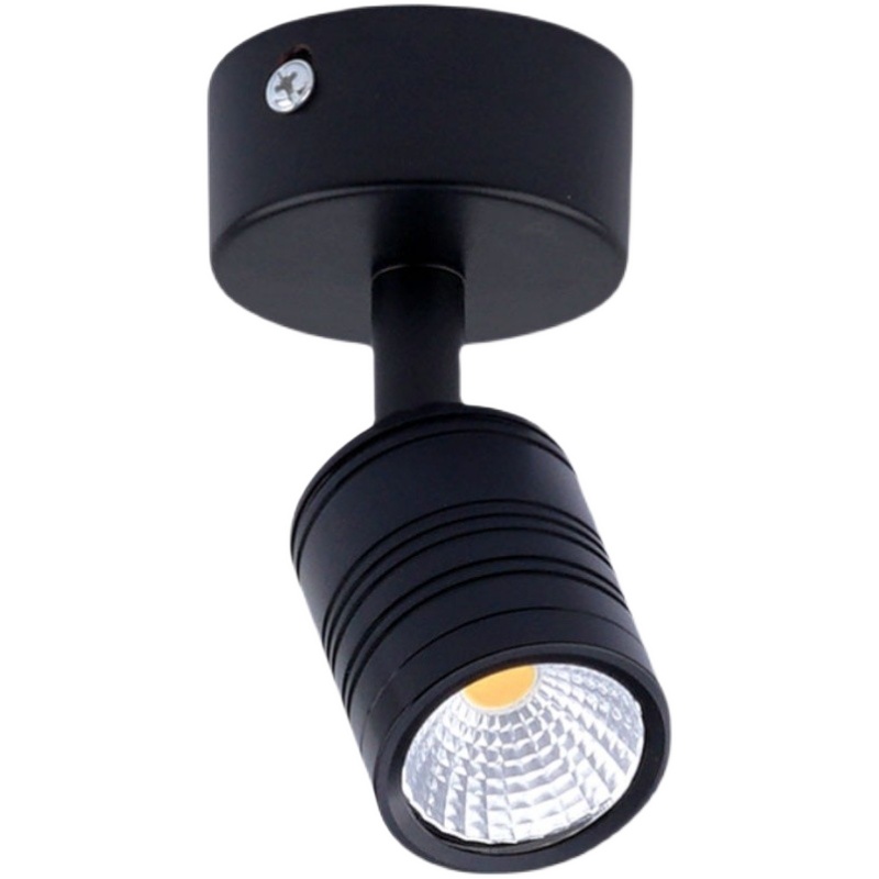 黑色12V低压led明装小射灯cob免开孔背景墙3W万向彩色光吸顶24伏