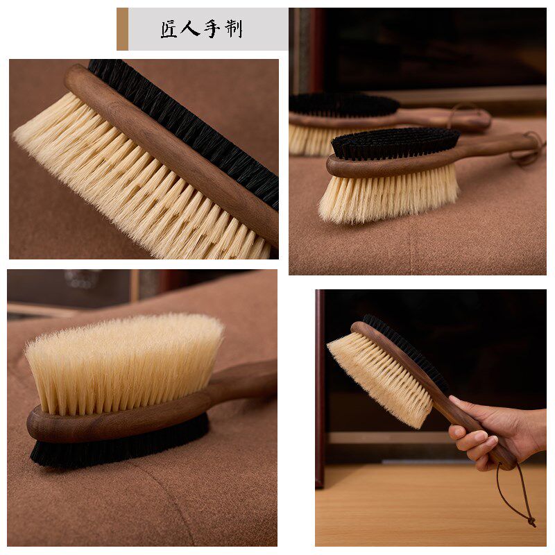 猪鬃毛除尘扫把刷子大衣防毛球刷扫床神器抚平毛絮护理刷清洁扫帚
