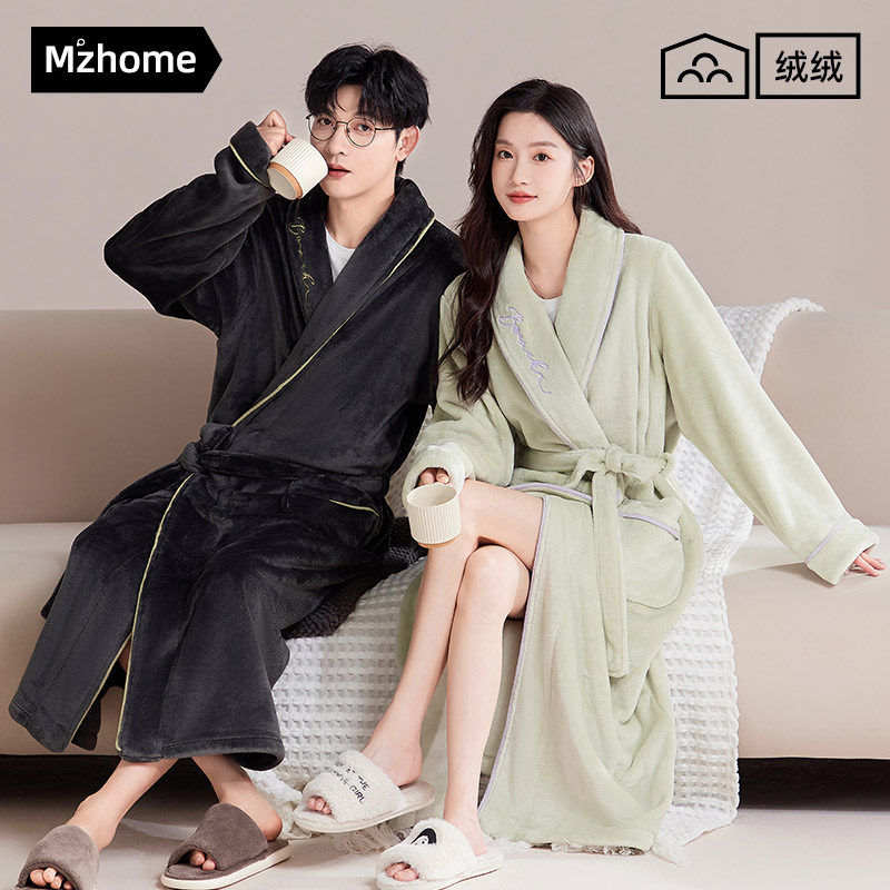 睡袍女秋冬季新款珊瑚绒男士浴袍情侣睡衣家居服长款浴衣冬天加厚,女士内衣/男士内衣/家居服,睡袍/浴袍,淘宝优惠券,粉丝福利购,淘宝优惠卷