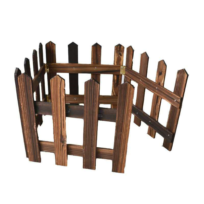 白色木质围栏高20cm25cm30cm高低圆头尖头栏栅礼品区装饰摆件护栏