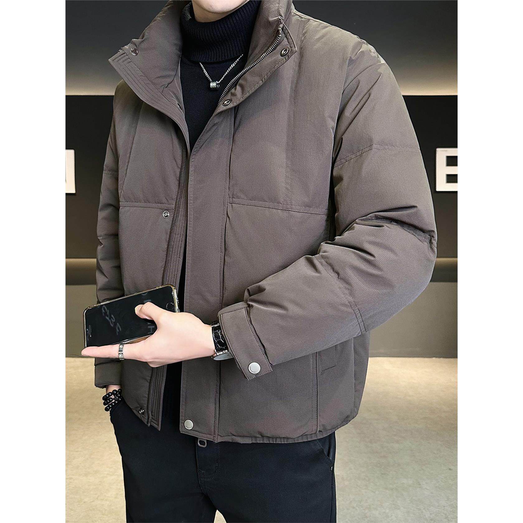 男士羽绒服冬季加厚2025新款高级感正品白鸭绒立领男装防寒服外套