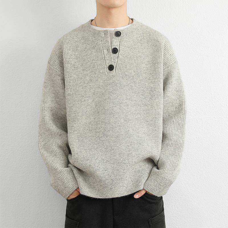 2025新款男士高级感毛衣秋冬季针织衫休闲百搭上衣打底衫潮流外套