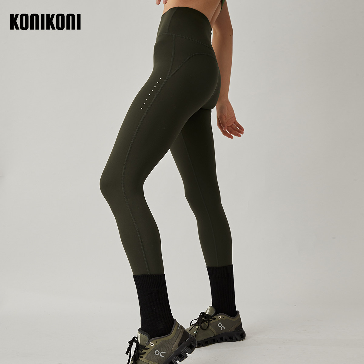 konikoni超级她塑形瑜伽裤女高腰提臀健身服外穿紧身裤厚款运动裤