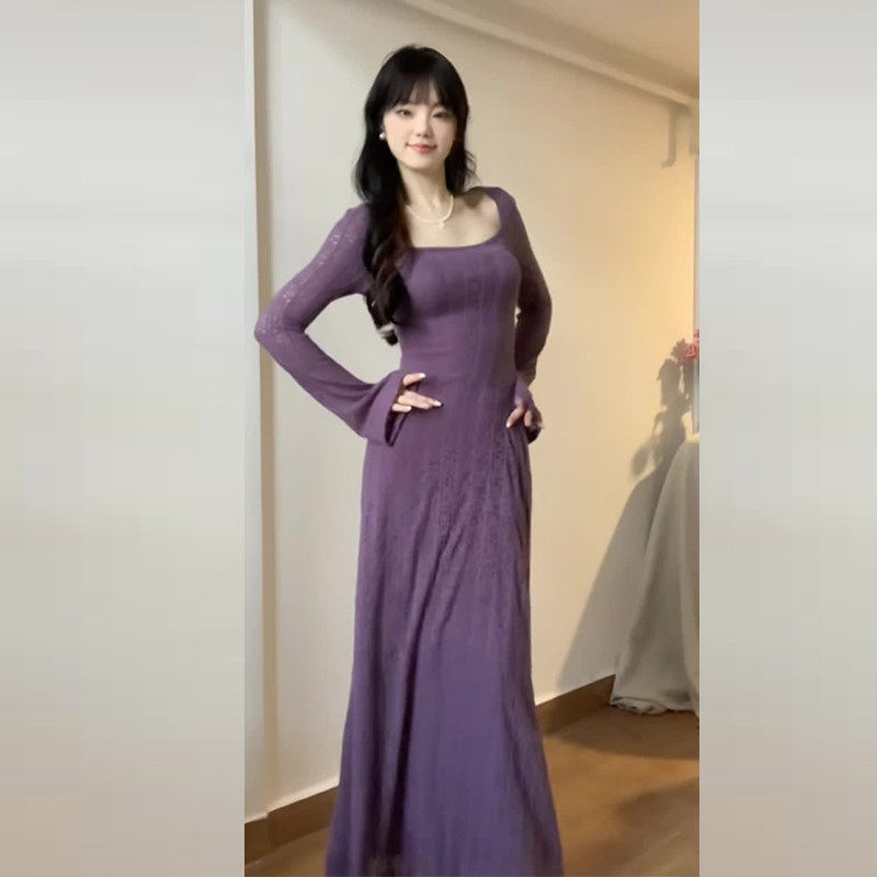 法式针织气质洋装子春装2