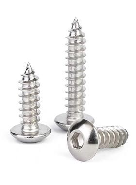 M2.6M3 不锈钢304内六角圆头自攻PCA GB845内六角圆杯木牙螺丝钉