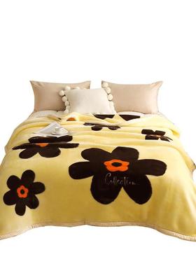 拉舍尔毛毯加厚暖冬季牛yjw20229奶保珊瑚兰绒小法被子天冬盖毯午