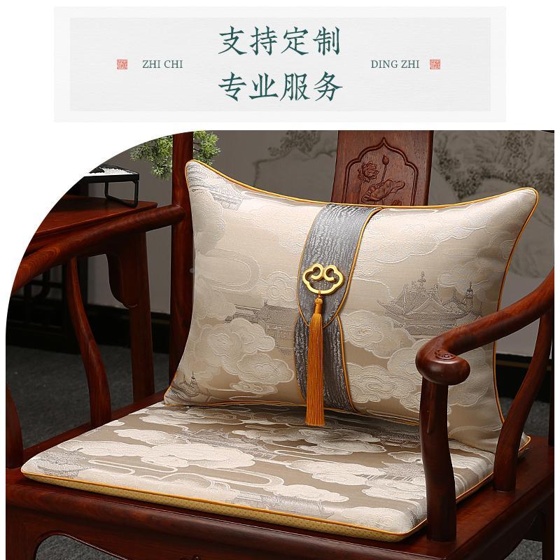 新中式红木椅无品牌子坐垫靠垫实木茶家俱发垫乳沙胶圈椅椅太师桌