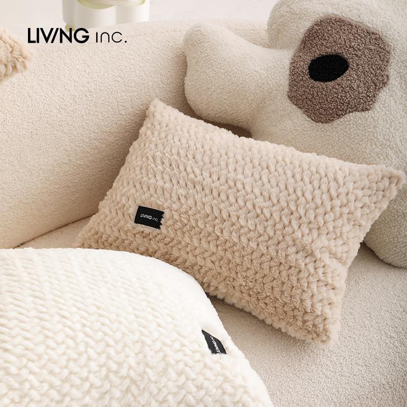 LBZ221104IVING inc.波浪大兔套毛 毛绒抱沙枕客厅发靠垫床枕上卧